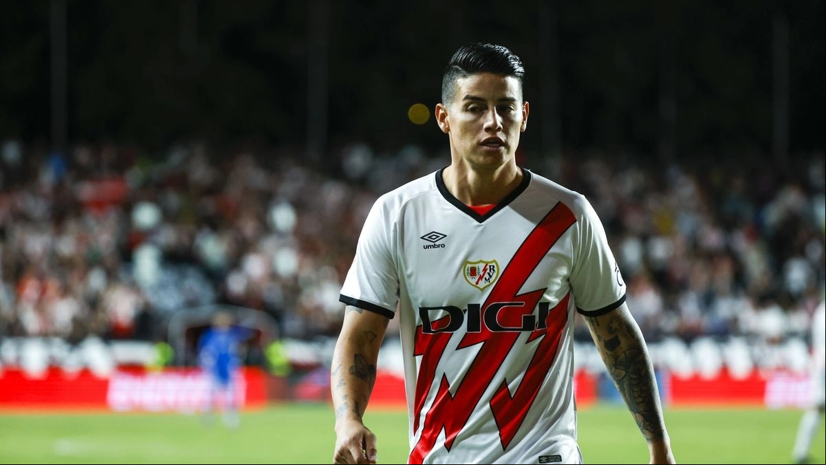 James Rodríguez, líder de Colombia que juega en el Rayo Vallecano