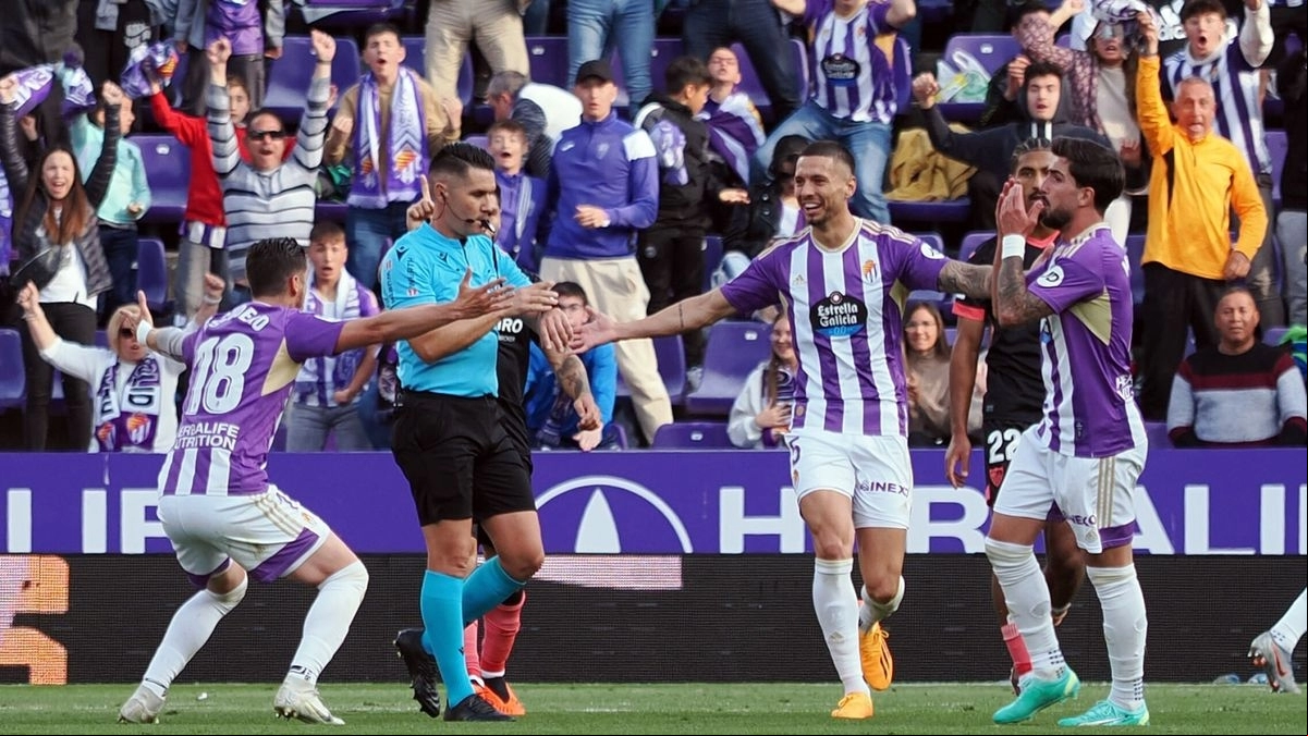 Los jugadores del Real Valladolid