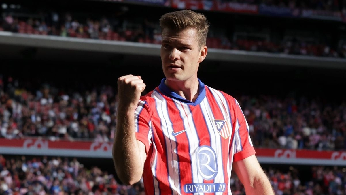 <p>Alexander Sorloth, striker for Atlético de Madrid</p>