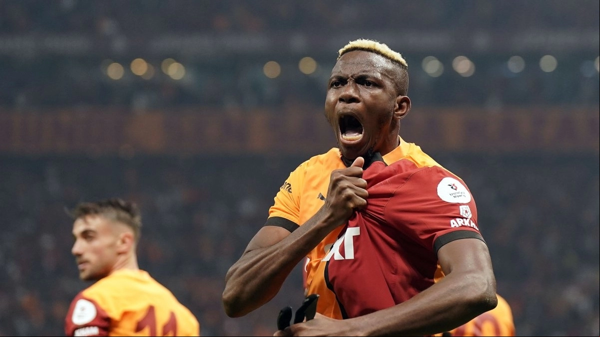Victor Osimhen, delantero cedido por el Napoli en el Galatasaray