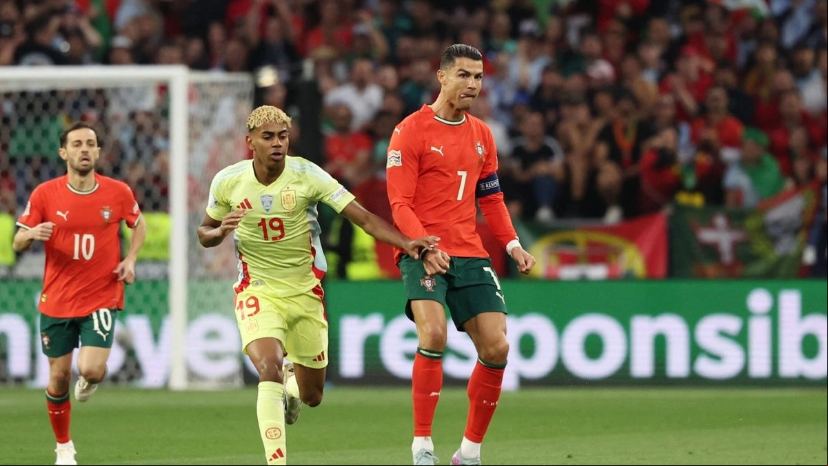 Imagen de la final de la Nations League entre España y Portugal