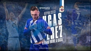 Así anunciaba el Depor el fichaje de Lucas Pérez. Foto: Deportivo de la Coruña