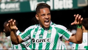Vitor Roque, delantero del FC Barcelona cedido en el Real Betis
