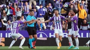 Los jugadores del Real Valladolid