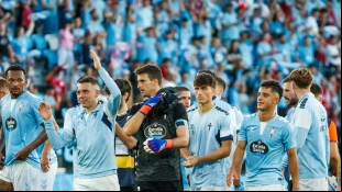 Los jugadores del Celta de Vigo celebran una victoria